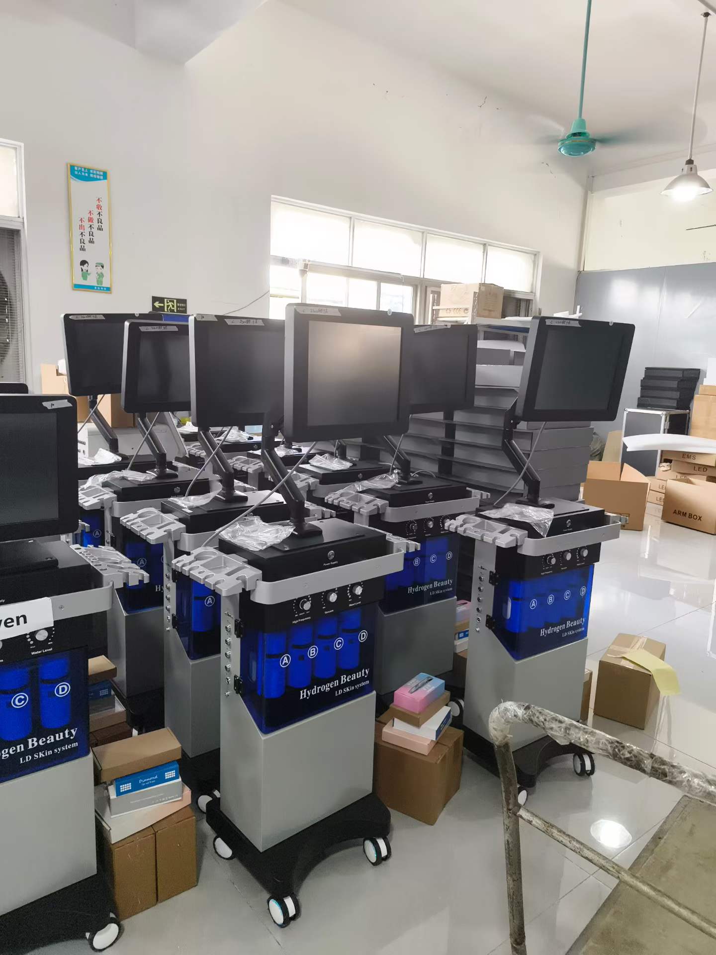 Beauty equipment production line at BY BEAUTY in Guangzhou