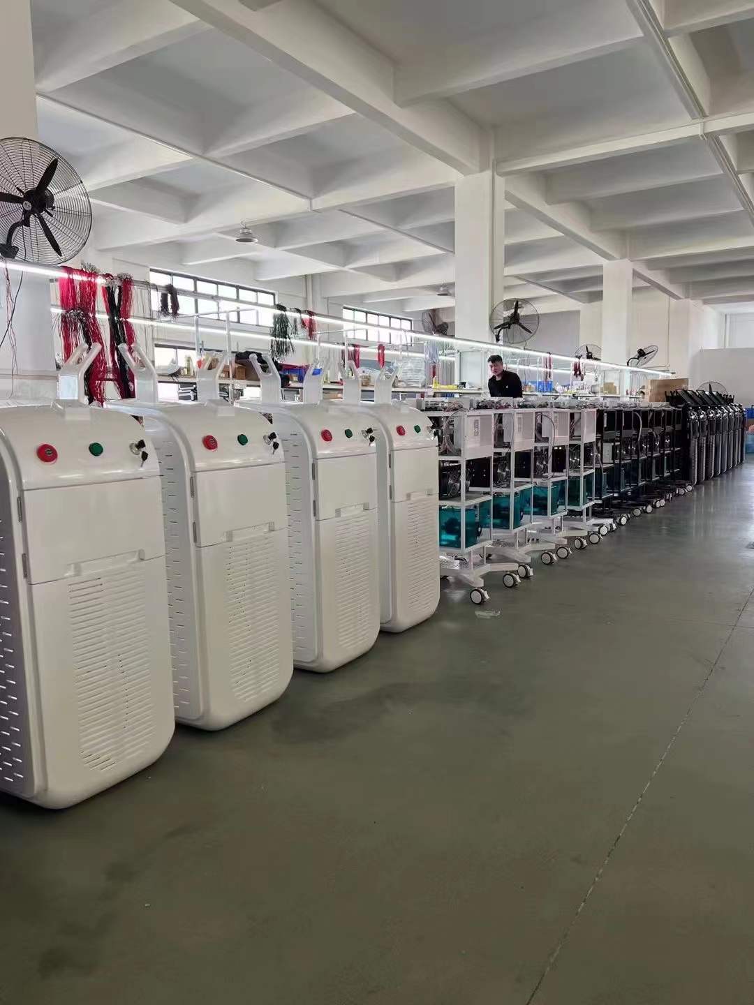 Beauty equipment lines inside the BY BEAUTY Guangzhou factory